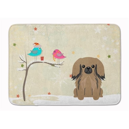 Jensendistributionservices Christmas Presents Pekingnese Tan Machine Washable Memory Foam Mat MI225831